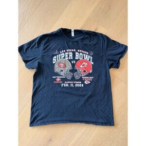 Super Bowl 58 Shirt San Francisco 49ers vs Kansas City Chiefs LVIII Size XL